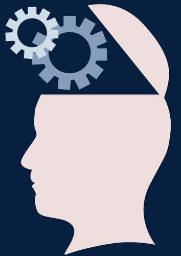 思考脑袋简笔画