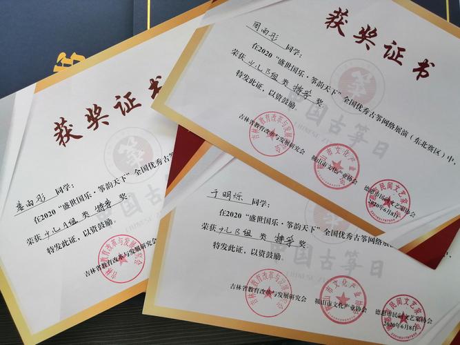 特等奖 获奖证书