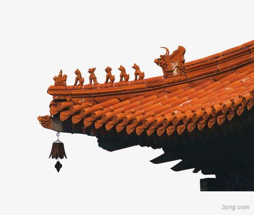 中国风屋檐png素材透明免抠图片-装饰效果