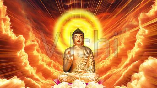 大气震撼如来佛祖大悲咒金光闪闪金佛光普照_1920x