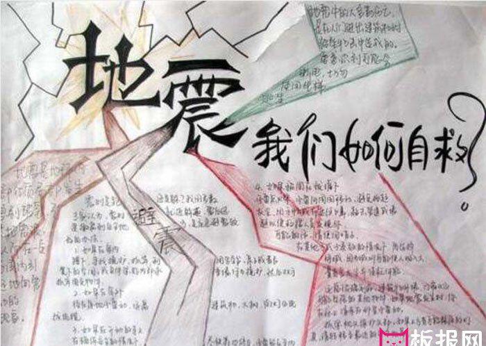 关于防震减灾的手抄报地震我们如何自救