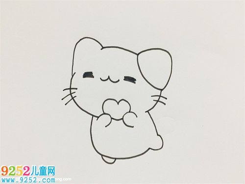 画一只可爱的小猫咪 小猫简笔画,小猫咪简笔画教程