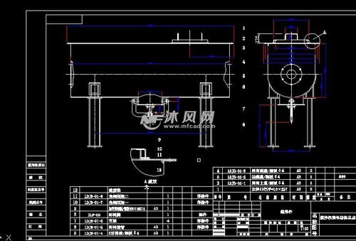 饲料混合搅拌机筒体结构图