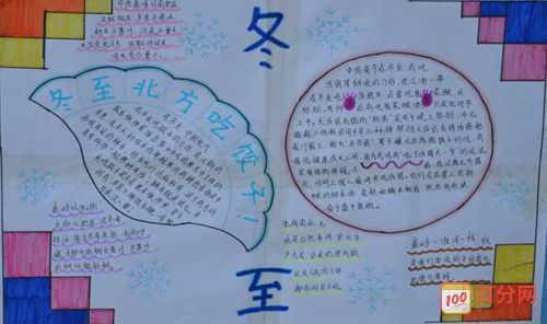 冬至手抄报图