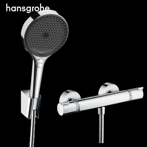 汉斯格雅恒温淋浴花洒套装家用明装顶喷卫浴沐浴淋雨喷头浴室境雨