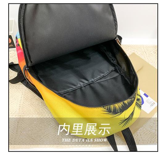 蓝酷奇印花双肩女包2021新款尼龙包女式时尚小背包休闲逛街女小包