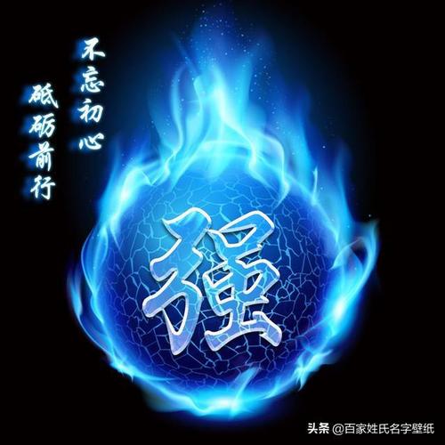 姓氏微信头像不忘初心砥砺前行蓝色火焰