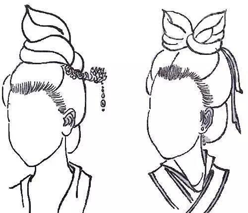 就梳编方法来说,垂鬟分肖髻,单螺髻(形状似螺),随云髻(形状似流动的