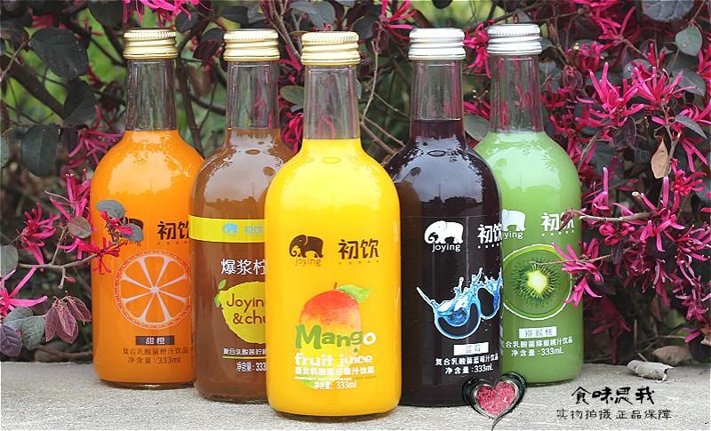 (整箱15瓶)初饮复合乳酸菌果汁饮料甜橙芒果蓝莓猕猴桃果汁饮料