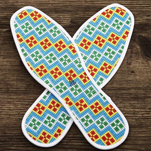 十字绣手工鞋垫花样图案花小格鞋底男女款传统绣花格子礼品印花