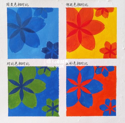 作业记录68设计构成-色彩构成第三周作业_对比色_色彩构成_设计