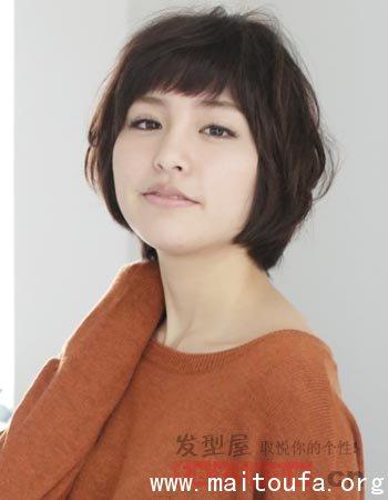 女生碎发短发发型图片