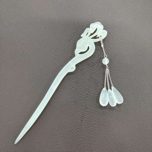 岫玉发簪古典玉簪子发钗悄头旗袍古装头饰中国风饰品