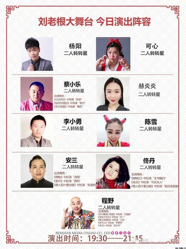 刘老根大舞台4.12日演员表