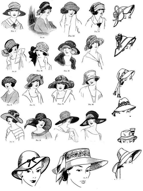各种各样的帽子画法