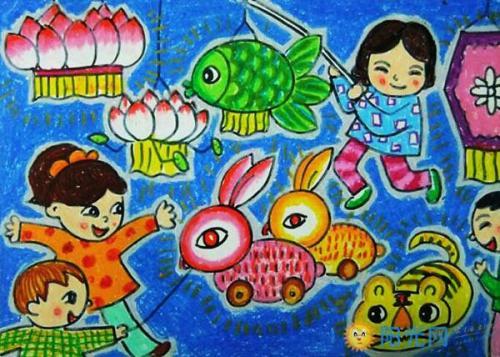 元宵节图画幼儿3