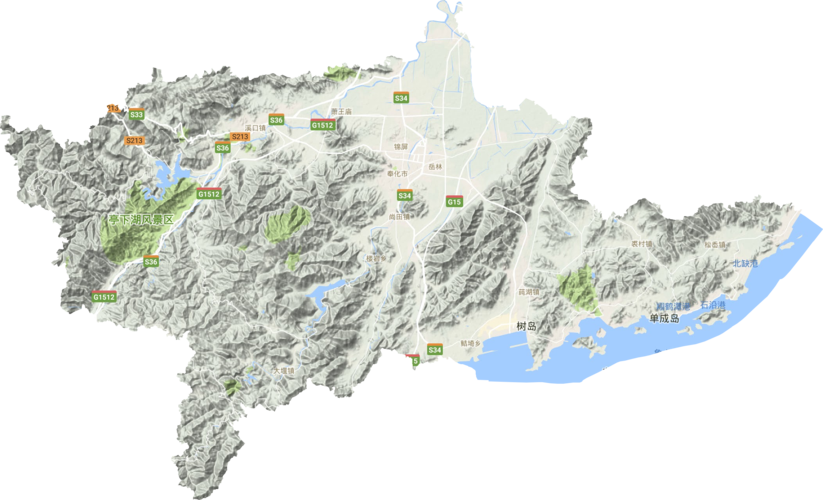 宁波市6区2市2县卫星图地形图电子地图卫星时间不详成图时间2018年