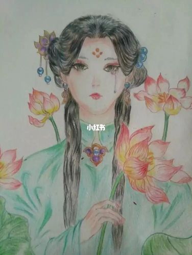古风美人_古风_彩铅画_素描_国画_古风美人_文化_绘画