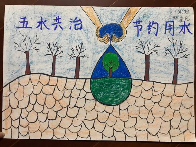 五水共治低段组海报漫画一等奖