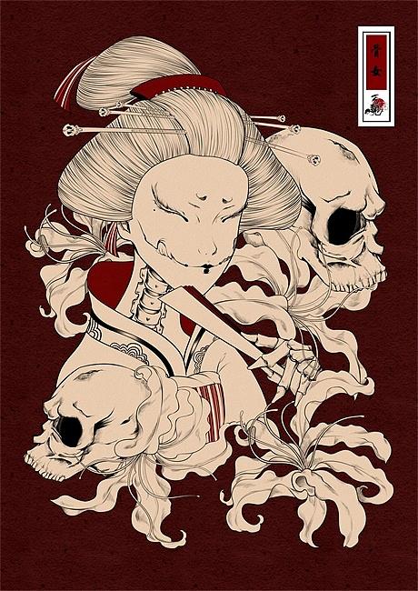 如何把百鬼夜行题材做到插画作品集中?