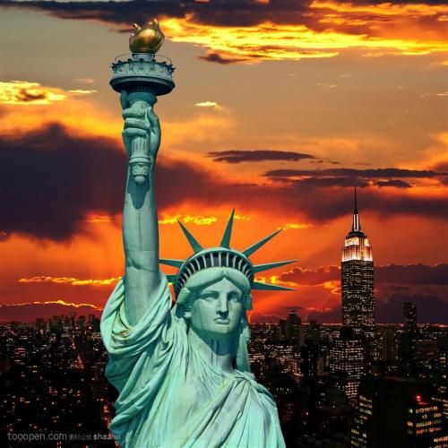 美国自由女神头像图片