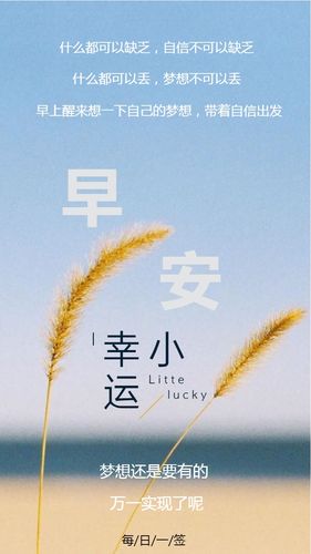 简约文艺早安日签心情海报