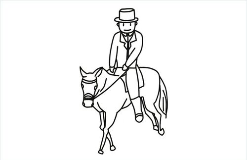 画图片   骑马是古代的一种快捷的交通工具,是一种出行方式,是人对马