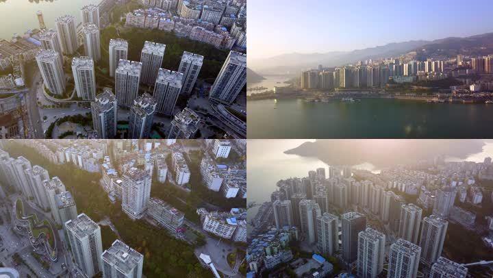 奉节县城航拍4k