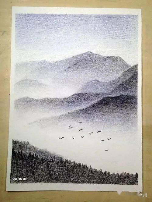 彩铅风景画入门教程:画张有意境的彩铅风景画