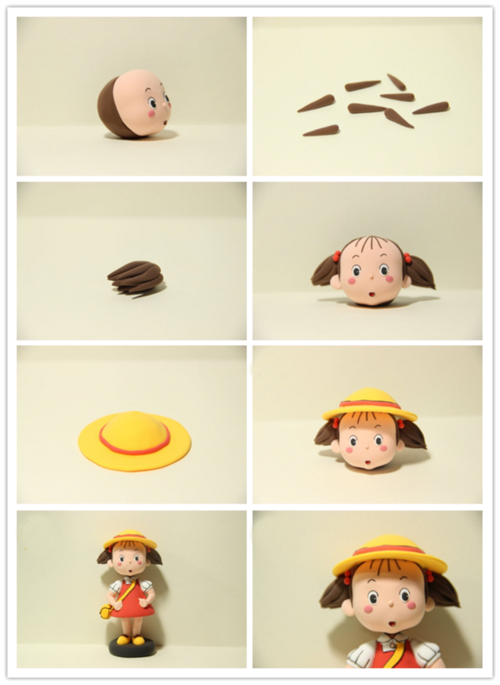 龙猫小梅软陶粘土手工橡皮泥手工制作教程