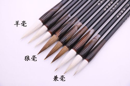 现售书法毛笔学生兼毫狼毫大中十支画笔