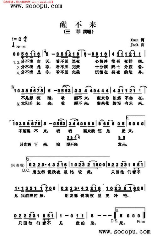 《醒不来》其他曲谱