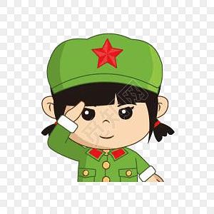 手绘萌萌军人图片卡通头像男生