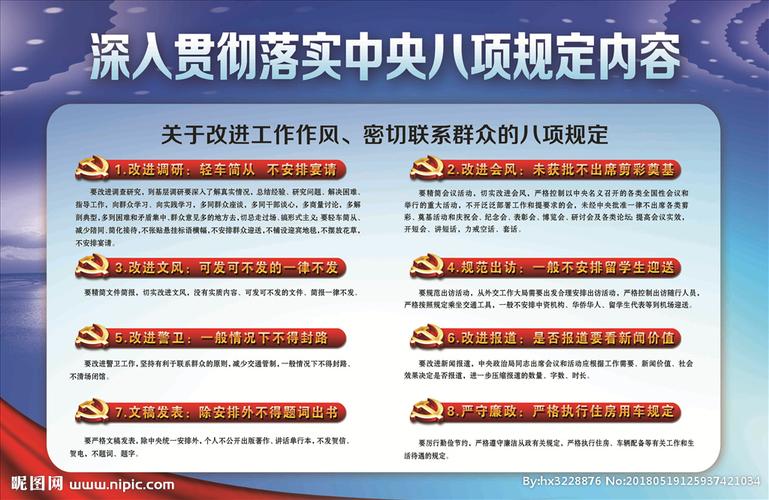 深入贯彻落实中央八项规定内容图片