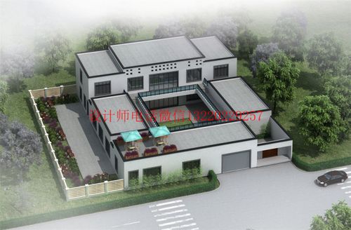 27x33新农村四合院住宅设计图两层四合院设计图纸房屋设计图