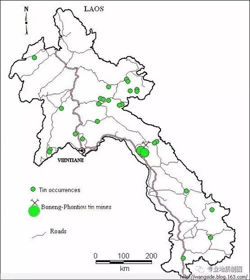 老挝矿产地质略图