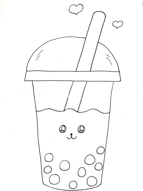 奶茶简笔画 创意儿童画 马克笔 线描_简笔画_奶茶_马克笔_创意儿童画