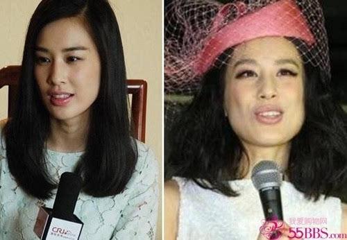 黄圣依两图对比瞬间暴露黄圣依颜值硬伤,除了脸宽,嘴大有喉结,气质也