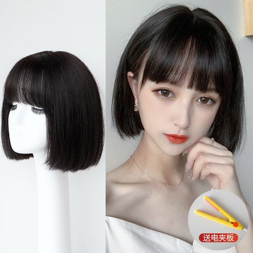 波波头短发发型女 减龄假发女短发bobo头真发自然全真
