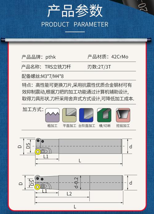 抗震trs圆鼻刀杆rdmt08r4数控加工中心牛鼻立铣刀把rdmt10t3r5