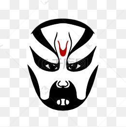 京剧脸谱面具插画