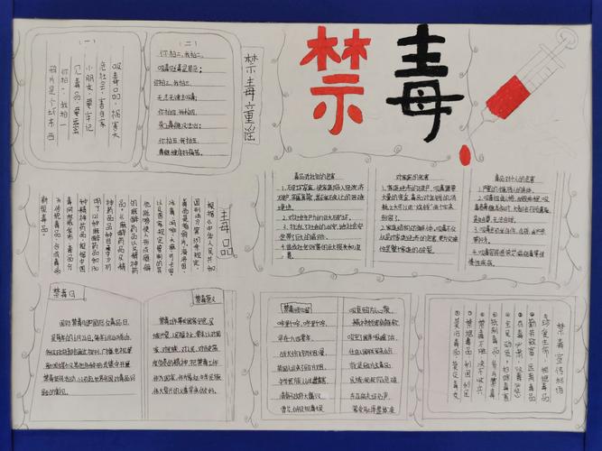 桐梓县第五中学2020年6月26日,全国第33个国际禁毒日,举办禁毒手抄报