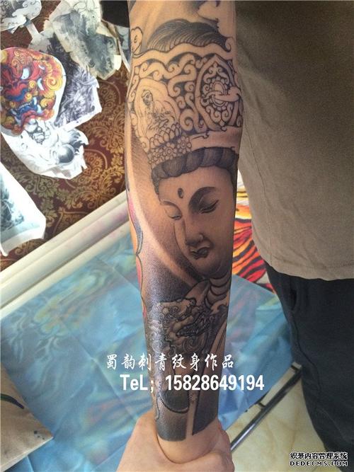 菩萨纹身 胳膊纹身 手臂纹身 花臂纹身 佛教纹身