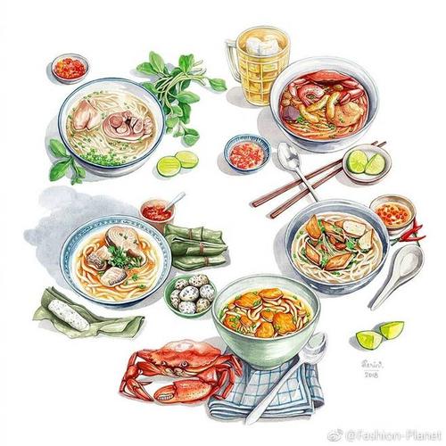 美食手绘