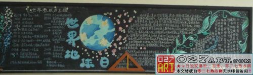 班级黑板报世界地球日