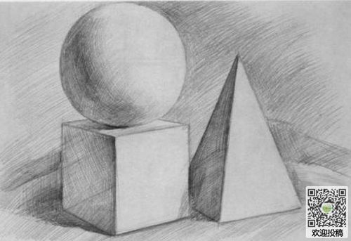 关于立体几何简单学生素描作品