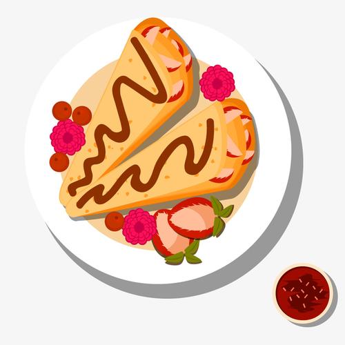 卡通美食西餐矢量素材