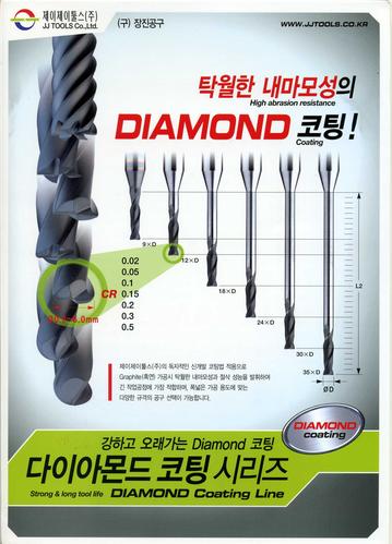 韩国匠精jjtools石墨加工专用钨钢圆鼻铣刀
