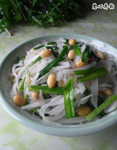 韭香白萝卜炒黄豆