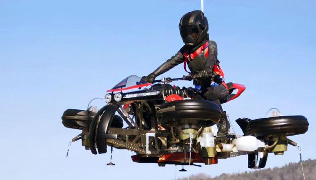 重量大幅度增加,所以哈威公司推出的飞行摩托,只能实现地面行驶50公里